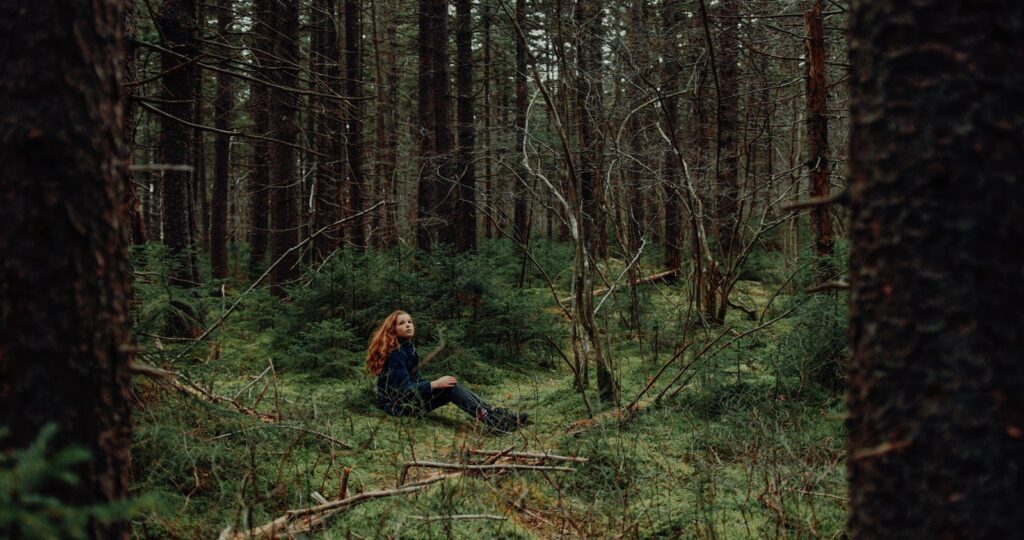 Still of girl in forest, King Coal