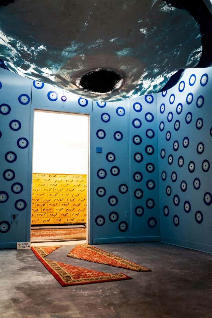 Nuveen Barwani's installation "Blue Room"