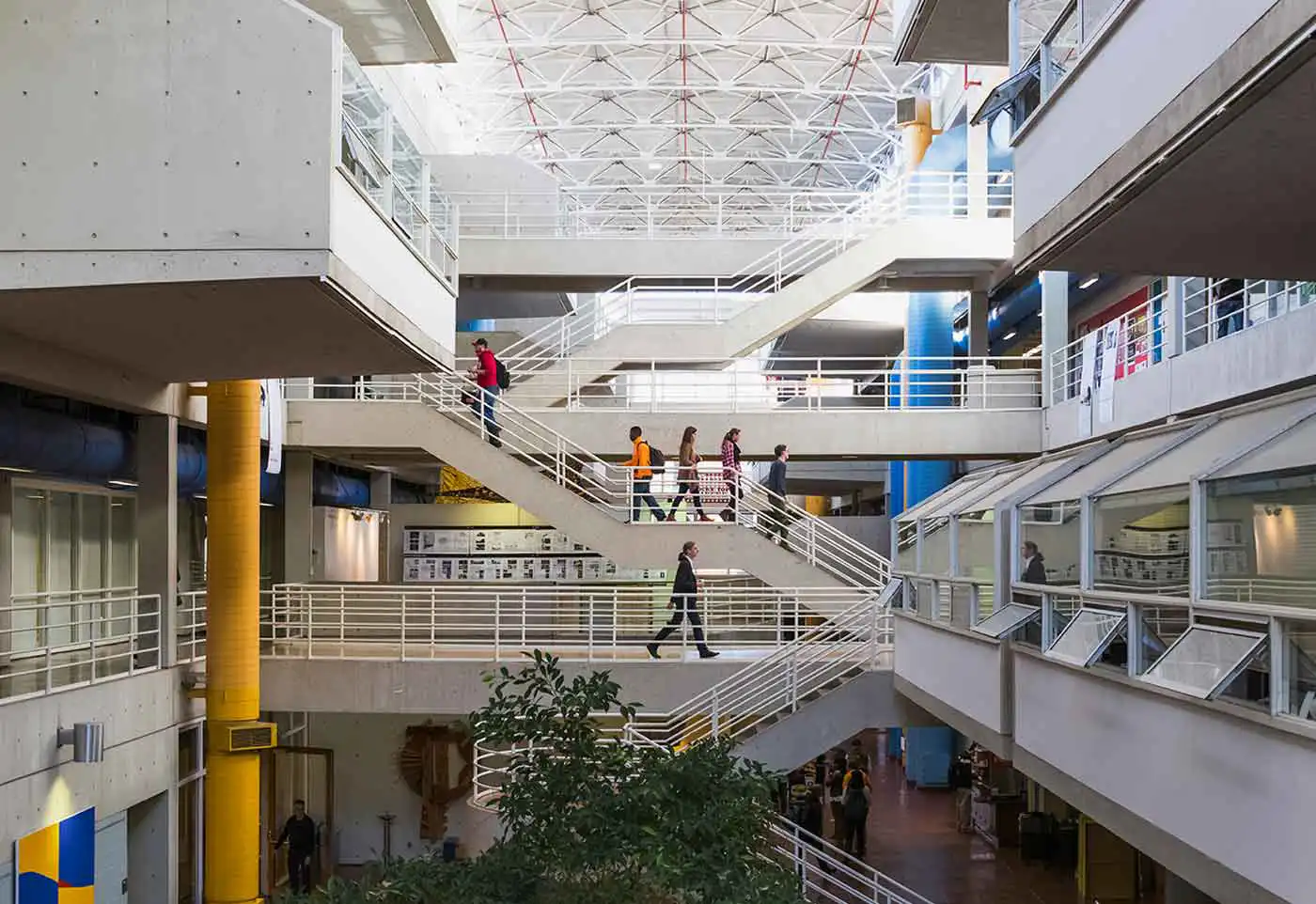 View of the stairs in the Art building