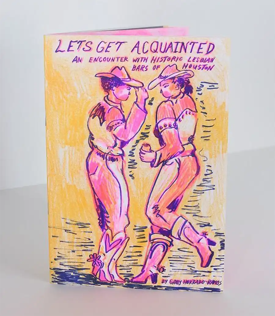 “Let’s Get Acquainted,” risograph printed zine, 5.75 x 8 inches