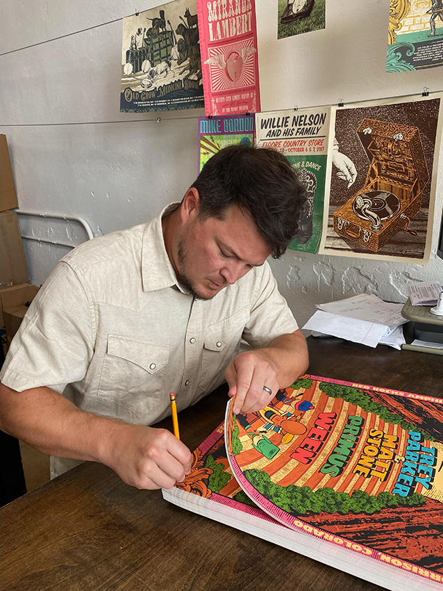 Justin Helton signing posters