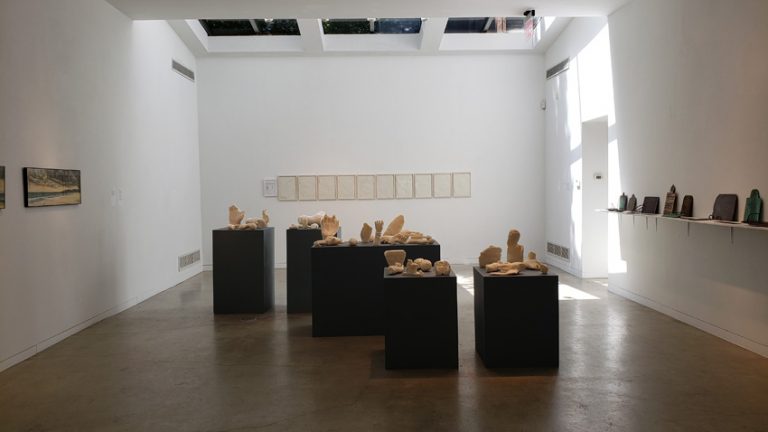Installation view of Shaurya Kumar's exhibition titled "The case of broken Hands" as Aicon Gallery, NYC