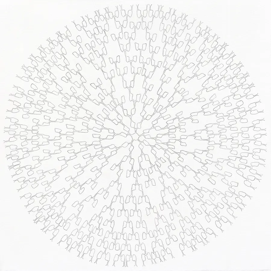 McNulty, Atmosphere (2010), Graphite on paper, 12″x12″.