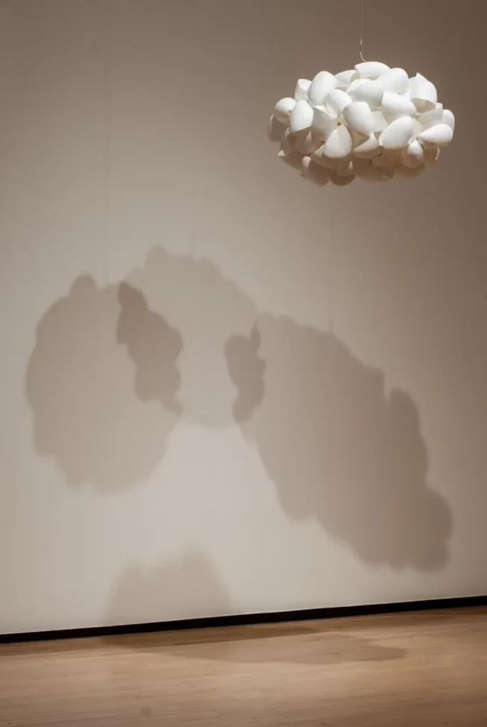 McNulty, Cloud (2016), Urethane, stainless steel, 24″ x 39″ x 25”.