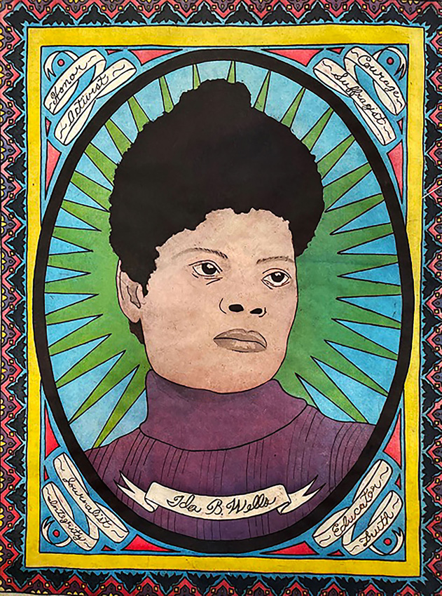 Etching of Ida B. Wells, by Heather Muise