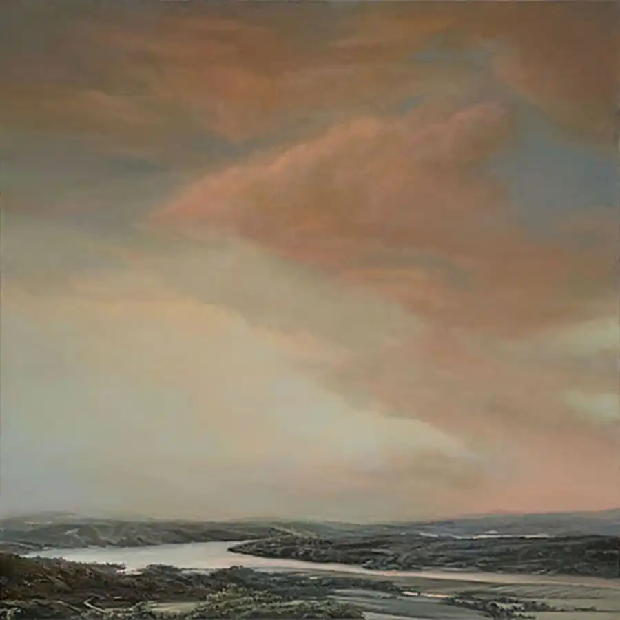 Marcia Goldenstein, Orange Cloud, River Bend.