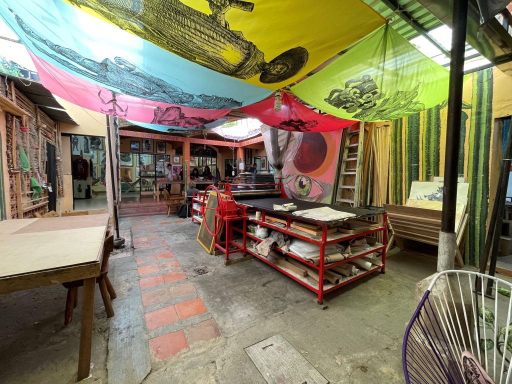 The space of Impresos Mexico, an independent risograph publisher in Mexico City