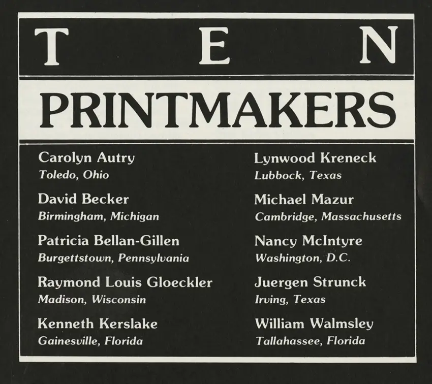 Ten Printmakers, catalogue, 1983.