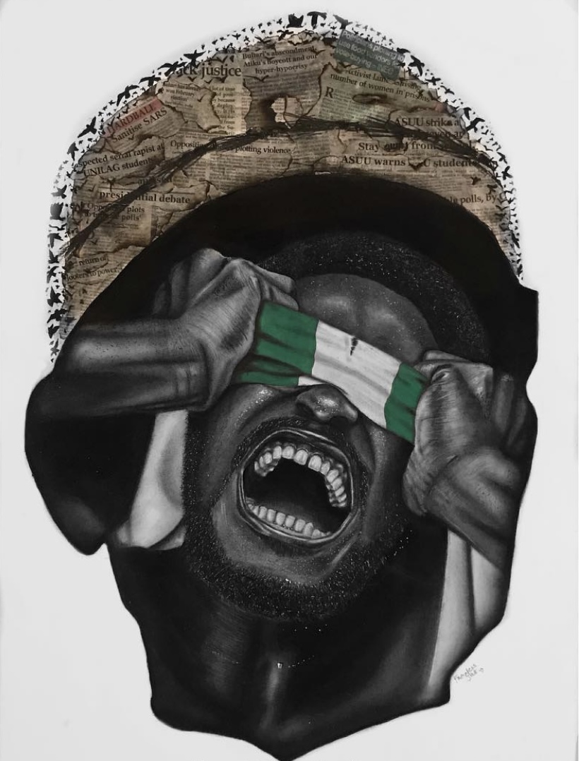 BIRDBOX Charcoal pencils on pastel paper.  2 x 2.5 ft