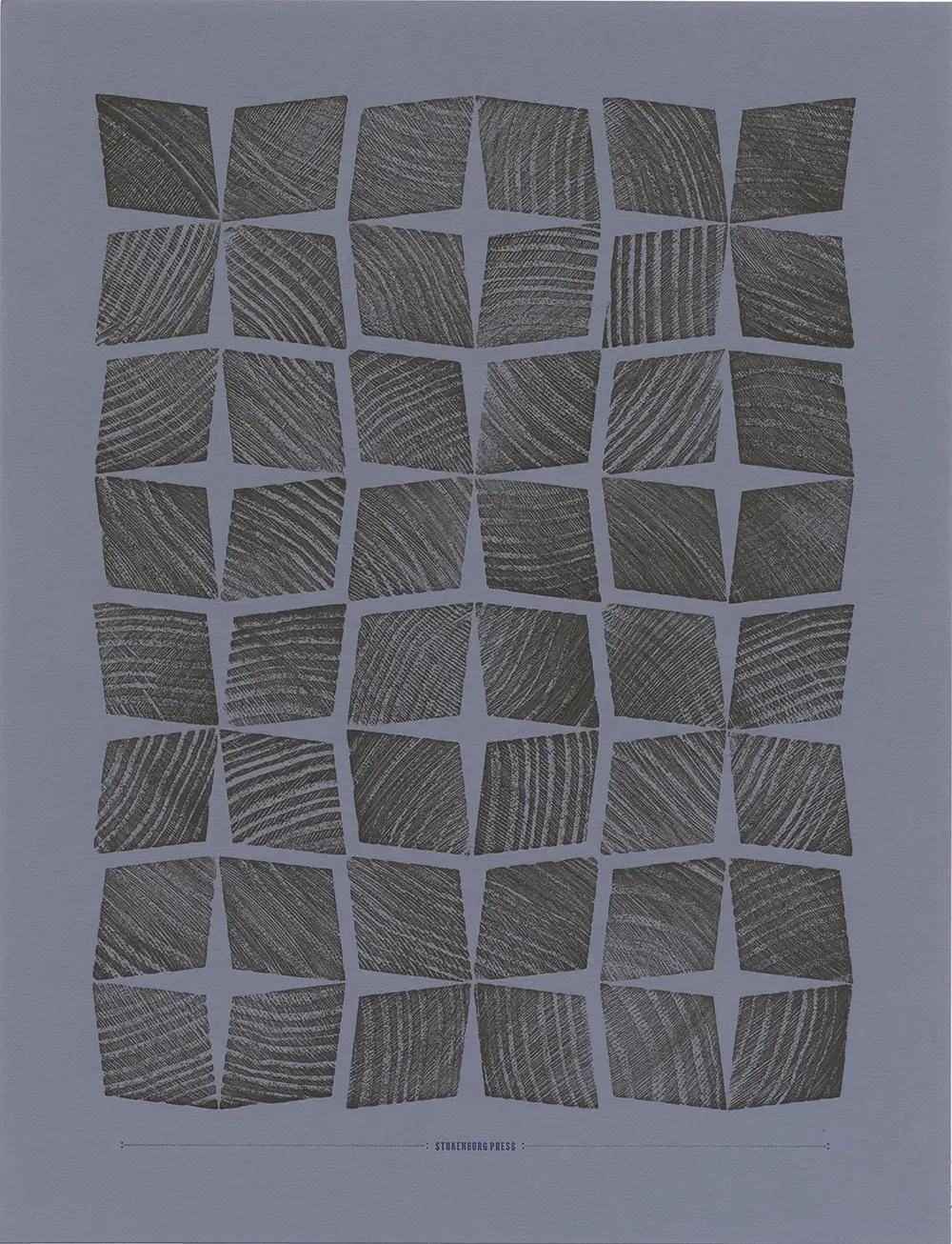 A letterpress artwork titled "Batch 012" by Bryan Baker. 