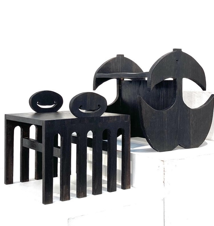 Grooming Stools, 2020, Wood